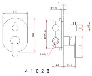 Душевой комплект Berges Ventas 3R чёрный матовый 073008